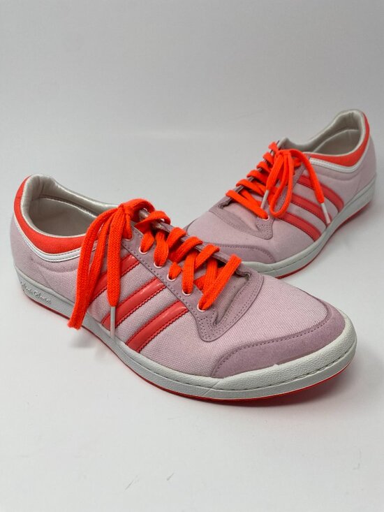 adidas Shoes - Adidas Sleek Series Top 10 Low Sneakers Shoes Womens 10 Pink Coral Orange